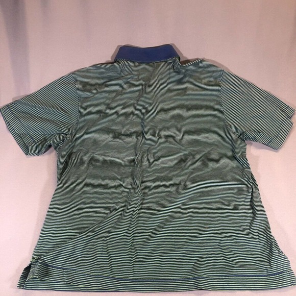 Callaway Collection Polo Men's Size Medium Button Green/Blue Egyptian Cotton - Picture 5 of 6